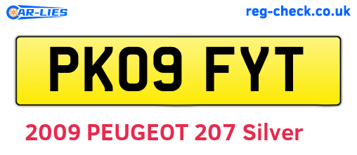 PK09FYT are the vehicle registration plates.