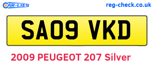 SA09VKD are the vehicle registration plates.