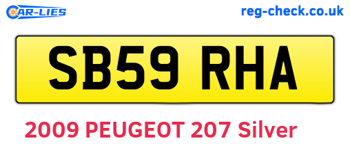 SB59RHA are the vehicle registration plates.
