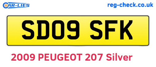 SD09SFK are the vehicle registration plates.