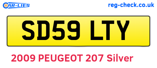 SD59LTY are the vehicle registration plates.