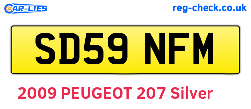 SD59NFM are the vehicle registration plates.