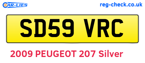 SD59VRC are the vehicle registration plates.