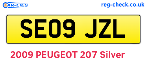 SE09JZL are the vehicle registration plates.
