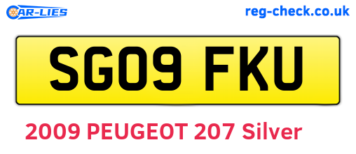 SG09FKU are the vehicle registration plates.