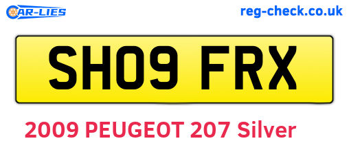SH09FRX are the vehicle registration plates.