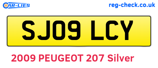 SJ09LCY are the vehicle registration plates.