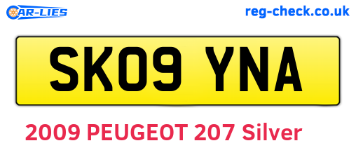 SK09YNA are the vehicle registration plates.