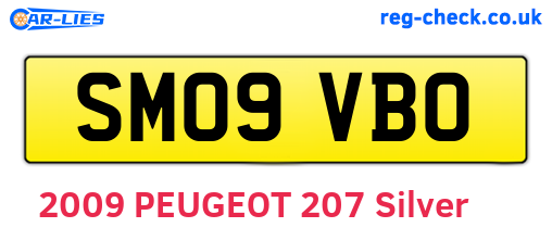 SM09VBO are the vehicle registration plates.