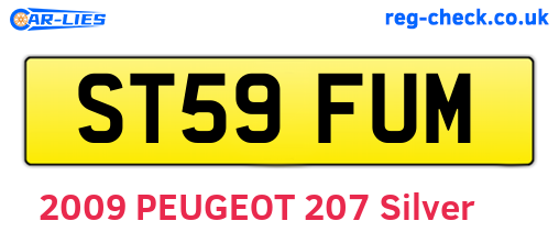 ST59FUM are the vehicle registration plates.