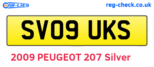 SV09UKS are the vehicle registration plates.