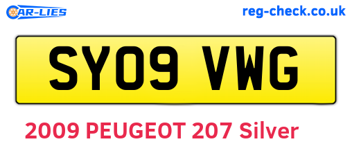 SY09VWG are the vehicle registration plates.