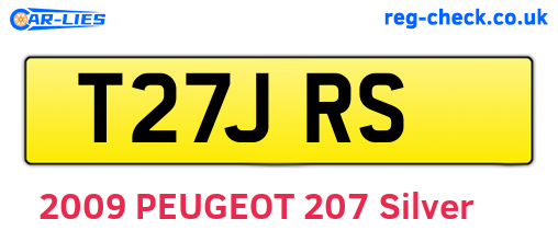 T27JRS are the vehicle registration plates.