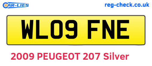 WL09FNE are the vehicle registration plates.