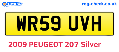 WR59UVH are the vehicle registration plates.