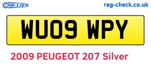WU09WPY are the vehicle registration plates.