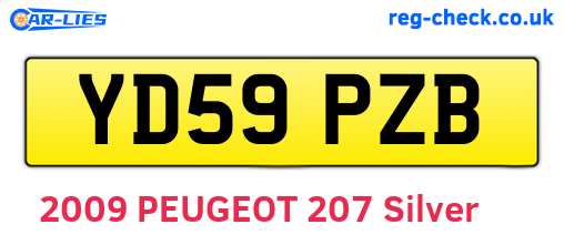 YD59PZB are the vehicle registration plates.