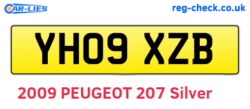 YH09XZB are the vehicle registration plates.