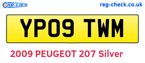 YP09TWM are the vehicle registration plates.