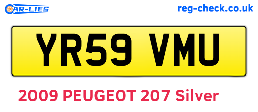 YR59VMU are the vehicle registration plates.