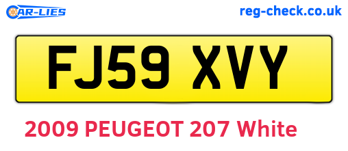 FJ59XVY are the vehicle registration plates.