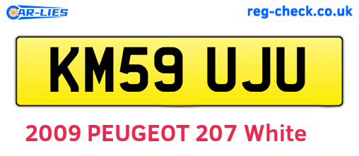 KM59UJU are the vehicle registration plates.