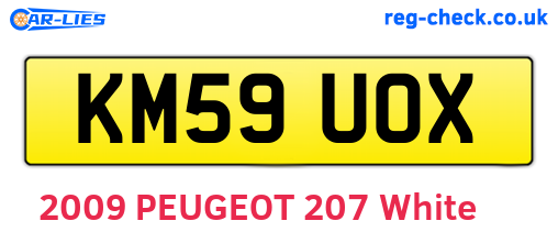 KM59UOX are the vehicle registration plates.