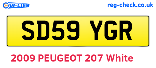 SD59YGR are the vehicle registration plates.