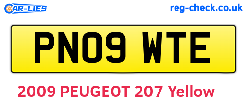 PN09WTE are the vehicle registration plates.