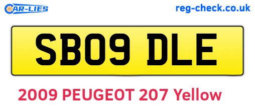 SB09DLE are the vehicle registration plates.