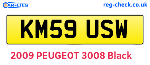 KM59USW are the vehicle registration plates.