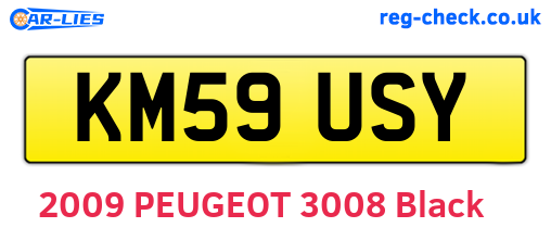KM59USY are the vehicle registration plates.
