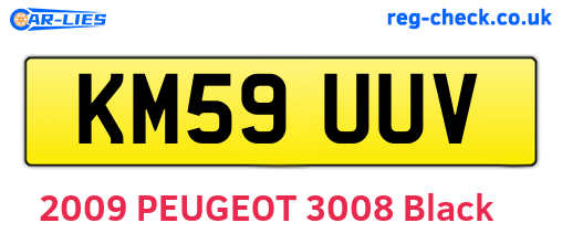 KM59UUV are the vehicle registration plates.