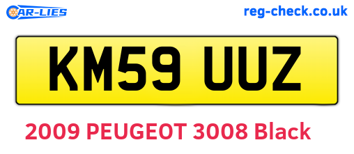 KM59UUZ are the vehicle registration plates.