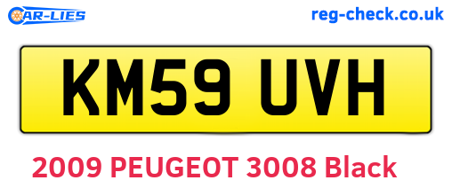 KM59UVH are the vehicle registration plates.