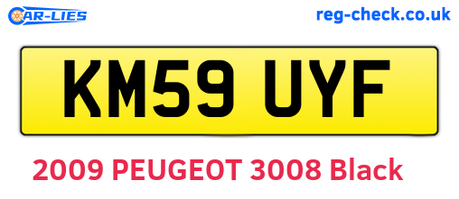 KM59UYF are the vehicle registration plates.