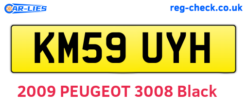 KM59UYH are the vehicle registration plates.
