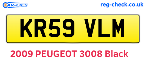 KR59VLM are the vehicle registration plates.