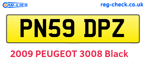 PN59DPZ are the vehicle registration plates.