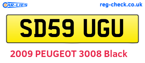 SD59UGU are the vehicle registration plates.