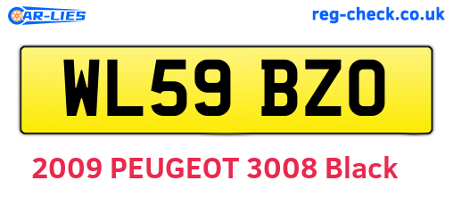 WL59BZO are the vehicle registration plates.
