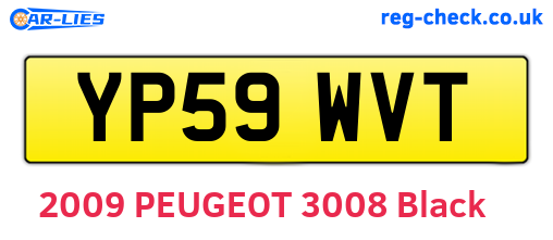 YP59WVT are the vehicle registration plates.