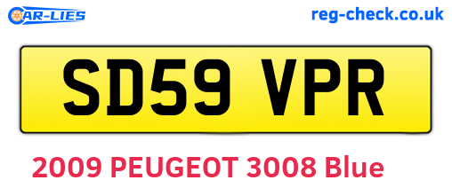 SD59VPR are the vehicle registration plates.