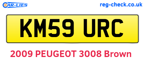 KM59URC are the vehicle registration plates.