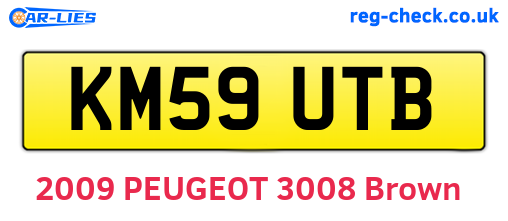 KM59UTB are the vehicle registration plates.