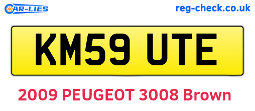 KM59UTE are the vehicle registration plates.