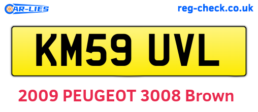 KM59UVL are the vehicle registration plates.