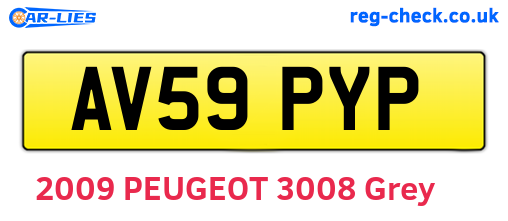 AV59PYP are the vehicle registration plates.