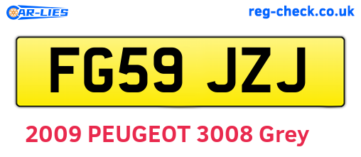 FG59JZJ are the vehicle registration plates.