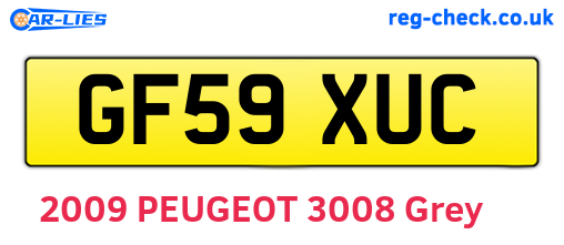 GF59XUC are the vehicle registration plates.